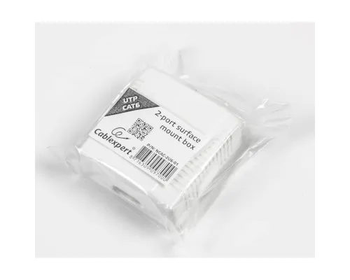 Комп'ютерна розетка Cablexpert RJ45x2 UTP, cat.6 (NCAC-2U6-01)