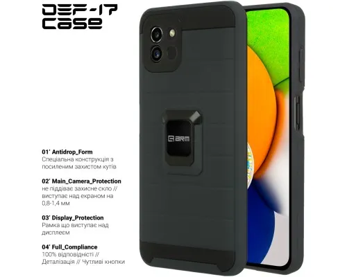 Чехол для мобильного телефона Armorstandart DEF17 case Samsung A03 (A035) Black (ARM61350)