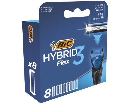 Змінні касети Bic Flex 3 Hybrid 8 шт. (3086123480933)