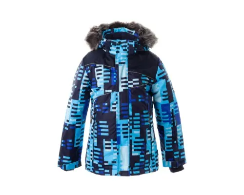 Куртка Huppa NORTONY 1 17440130 синій з принтом/темно-синій 134 (4741468964560)