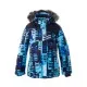 Куртка Huppa NORTONY 1 17440130 синий с принтом/тёмно-синий 134 (4741468964560)