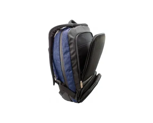 Рюкзак шкільний Optima 18 USB Techno унісекс 0.7 кг 26-35 л Синій (O96913-02)