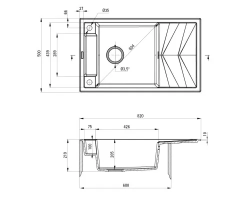 Мойка кухонная Deante Magnetic (ZRM A113)