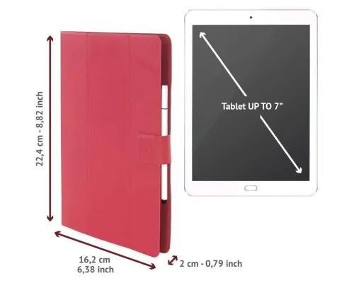 Чохол до планшета Tucano Facile Plus Universal 7-8 red (TAB-FAP8-R)