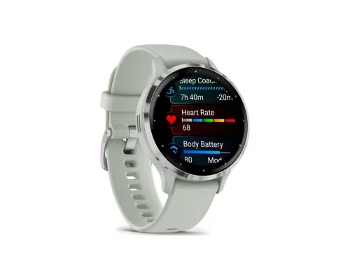 Смарт-часы Garmin Venu 3S, Sage Gray + Passivated, GPS (010-02785-01)