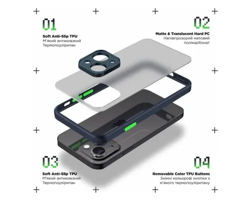 Чохол до мобільного телефона Armorstandart Frosted Matte Tecno Spark Go 2022 (KG5) Navy Blue (ARM72393)