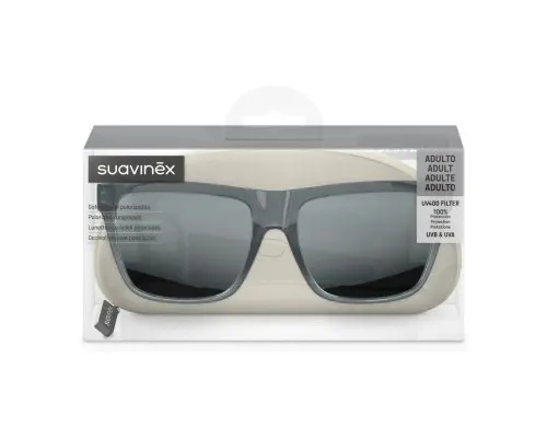 Детские солнцезащитные очки Suavinex ADULT, напівкругла форма, графітові (308558)