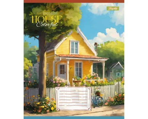 Зошит 1 вересня 1В House colorful 36 аркушів клітинка (767051)