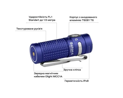 Фонарь Olight Baton 4 Regal Blue