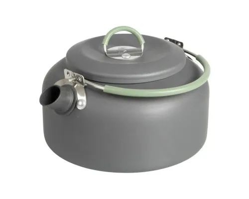 Набір туристичного посуду Bo-Camp Explorer XL Hard Anodized 4 предмети Сірий/Зелений (2200249)