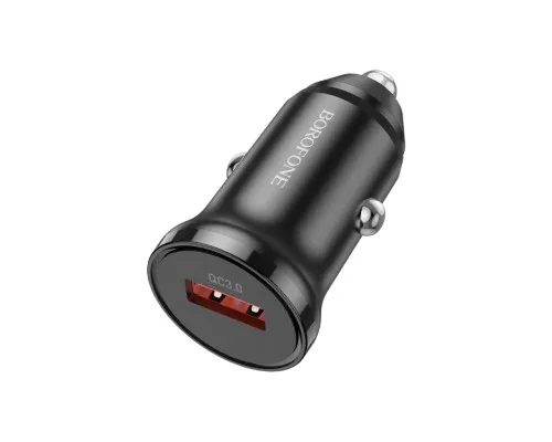 Зарядний пристрій BOROFONE BZ18 single port QC3.0 car charger USB Black (BZ18B)