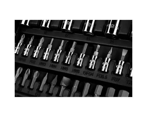 Набір головок Neo Tools 110шт, 1/2", 1/4", CrV, кейс (10-066)