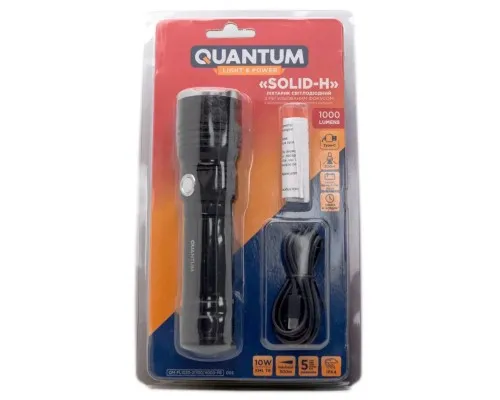 Ліхтар Quantum Solid-H 10W LED з USB-C + Li-ion21700/4000mAh (QM-FL1020-21700/4000-PB)