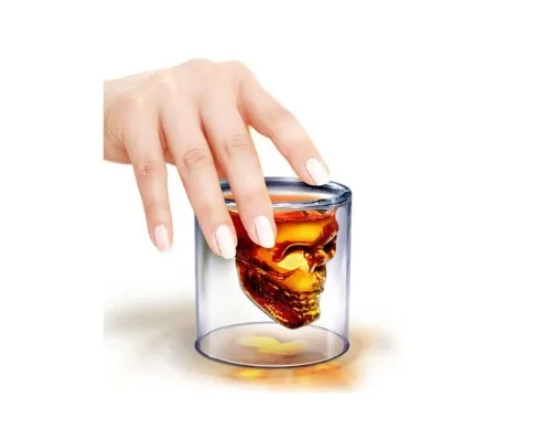 Склянка UFT для віскі 3D череп skull glass 70 мл (uftskullglass)