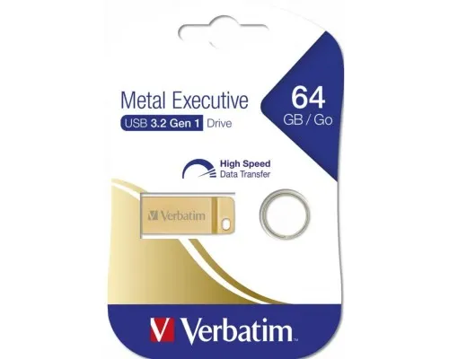 USB флеш накопичувач Verbatim 64GB Metal Executive Gold USB 3.0 (99106)