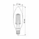Лампочка Videx Filament C37F 6W E14 3000K 220V (VL-C37F-06143)