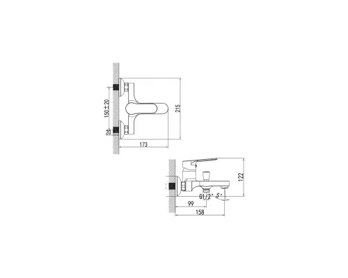 Змішувач Corso DB-1C138C (9623200)