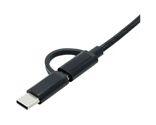 Перехідник OTG AC-150 2in1 USB 3.0 - MicroUSB USB Type-C Black XoKo (AC-150-BK)