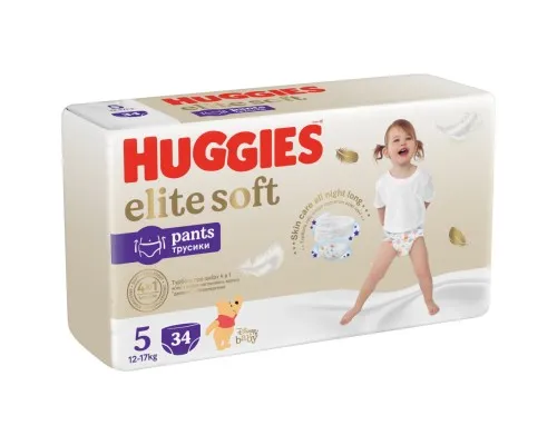 Підгузки Huggies Elite Soft 5 (12-17кг) Mega 34 шт (5029053549354)