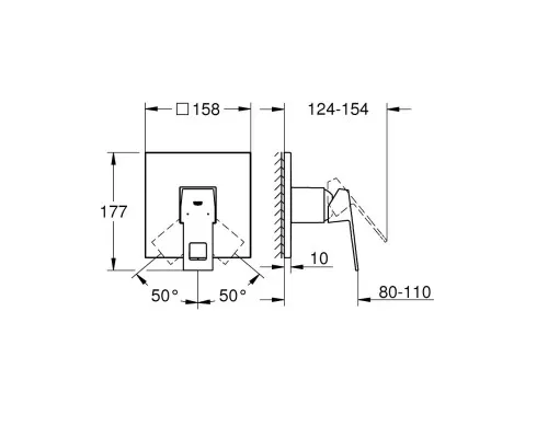 Змішувач Grohe Eurocube (24061000)