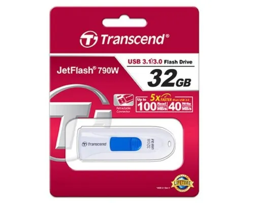 USB флеш накопитель Transcend 32GB JetFlash 790 USB 3.1 (TS32GJF790W)