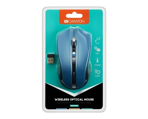 Мышка Canyon MW-5 Wireless Blue-Black (CNE-CMSW05BL)