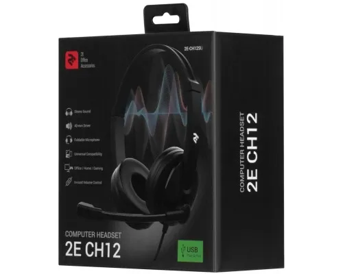 Наушники 2E CH12 On-Ear 3.5mm / 2*3.5mm (2E-CH12SJ)