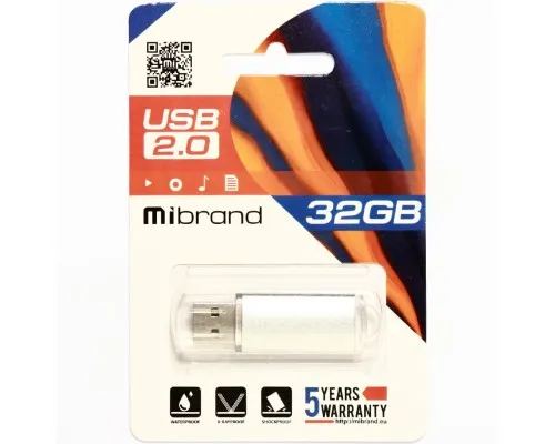 USB флеш накопитель Mibrand 32GB Cougar Silver USB 2.0 (MI2.0/CU32P1S)