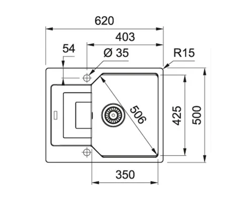 Мойка кухонная Franke Urban UBG 611-62 (114.0574.952)