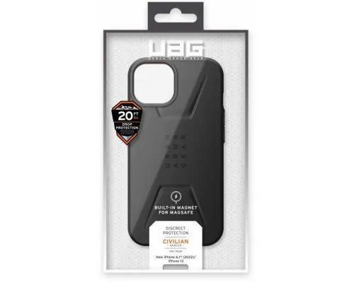 Чехол для мобильного телефона UAG Apple iPhone 14 Civilian Magsafe, Black (114036114040)