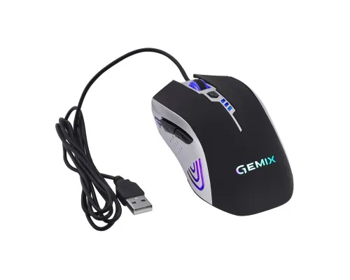 Мышка Gemix W100 USB Black/Gray + ігрова поверхня (W100Combo)