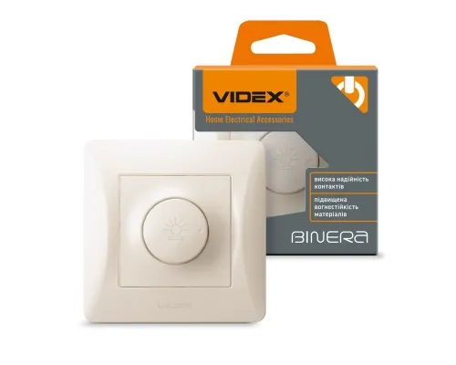 Світлорегулятор Videx BINERA 600Вт кремовий (VF-BNDM600-CR)