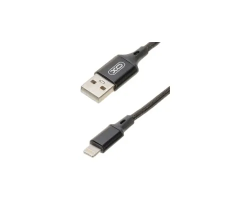 Дата кабель USB 2.0 AM to Lightning 2.0m NB143 Braided Black XO (XO-NB143i2-BK)