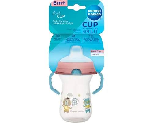 Поильник-непроливайка Canpol babies Bonjour Paris с силиконовым носиком FirstCup 150 мл Голубая (56/612_blu)