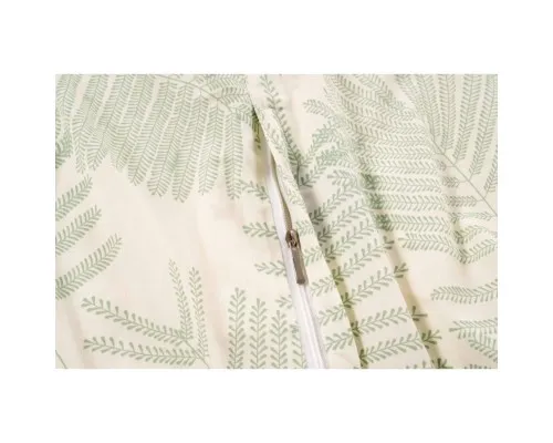 Постільна білизна Ardesto Gloria сатин листя зелений євро 200х220 (ART2022GY)