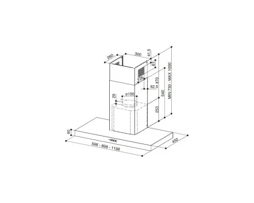 Витяжка кухонна Faber Stilo Comfort Bk Matt A60 (325.0618.791)