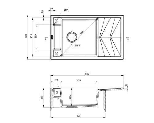 Мойка кухонная Deante Magnetic (ZRM N113)