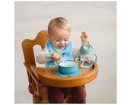 Набор детской посуды Baboo силиконовая ложка от 6 мес. синяя (10-003)