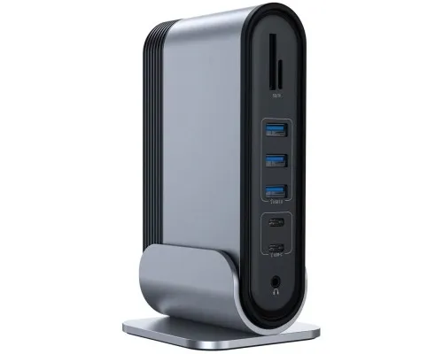 Концентратор Baseus USB3.2 Type-C to 2xHDMI/2xDP/2xUSB-C/3xUSB/RJ45/SD/TRRS 3.5mm/PD 100W + PA 16 in 1 (CAHUB-HG0G)