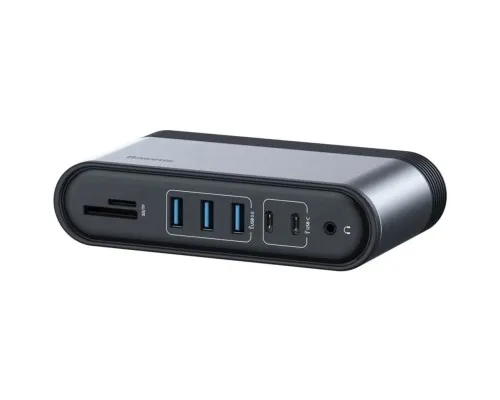 Концентратор Baseus USB3.2 Type-C to 2xHDMI/2xDP/2xUSB-C/3xUSB/RJ45/SD/TRRS 3.5mm/PD 100W + PA 16 in 1 (CAHUB-HG0G)