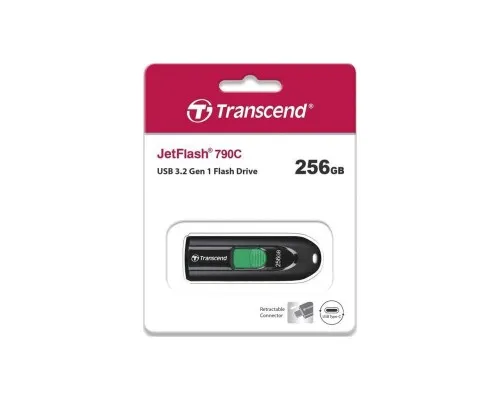 USB флеш накопитель Transcend 256GB JetFlash 790C USB 3.2 Type-C (TS256GJF790C)