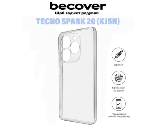 Чехол для мобильного телефона BeCover Tecno Spark 20 (KJ5n) Transparancy (710909)