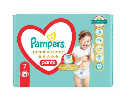 Підгузки Pampers Premium Care Pants Розмір 7 (17+ кг) 36 шт (8700216339001)