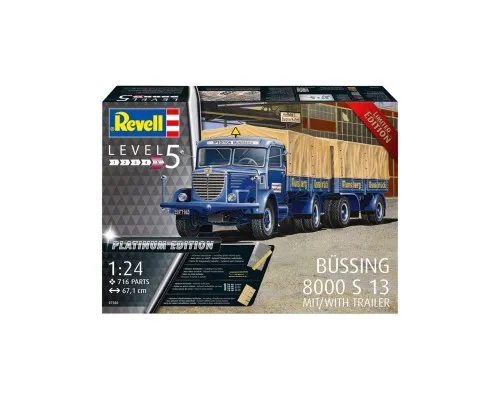 Сборная модель Revell Грузовая машина Büssing 8000 S13 с прицепом 5 масштаб 1:24 (RVL-07580)