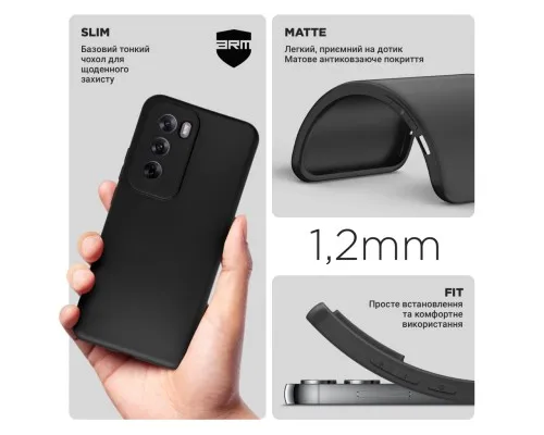 Чохол до мобільного телефона Armorstandart Matte Slim Fit OPPO Reno12 Camera cover Black (ARM77971)