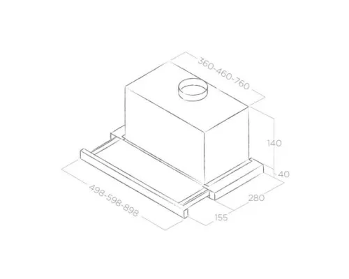 Витяжка кухонна Elica TT14 LUX GRIX/A/60