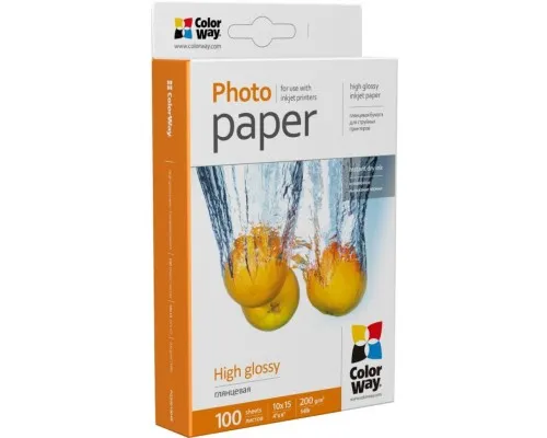 Фотопапір ColorWay 10x15 200г glossy, 100с (PG2001004R)