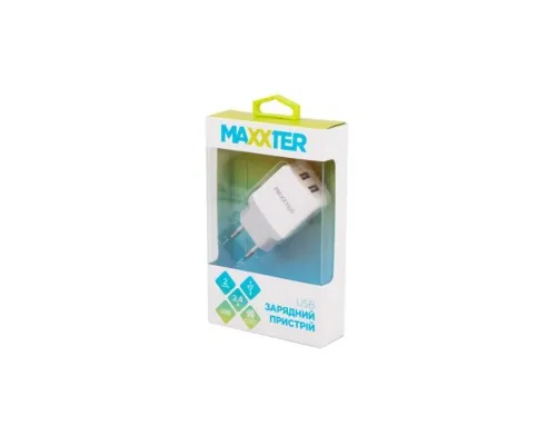 Зарядное устройство Maxxter 2 USB, 5V/2.4A (UC-25A)