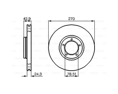 Тормозной диск Bosch 0 986 478 166