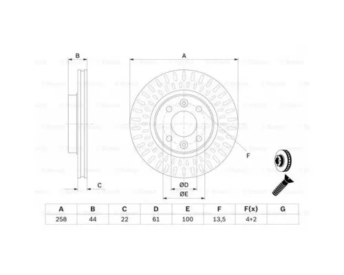 Гальмівний диск Bosch 0 986 479 A86